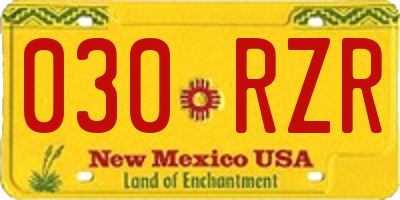 NM license plate 030RZR