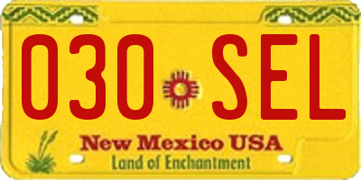NM license plate 030SEL