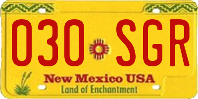 NM license plate 030SGR