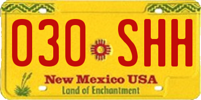 NM license plate 030SHH