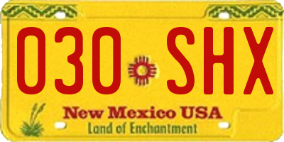 NM license plate 030SHX