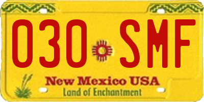 NM license plate 030SMF