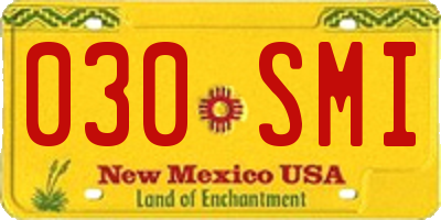 NM license plate 030SMI