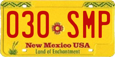 NM license plate 030SMP