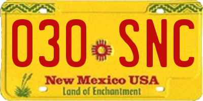 NM license plate 030SNC