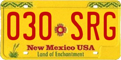 NM license plate 030SRG