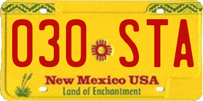 NM license plate 030STA