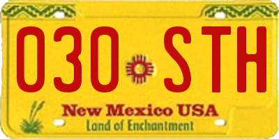 NM license plate 030STH
