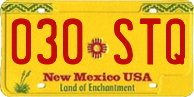 NM license plate 030STQ