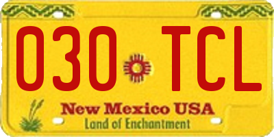 NM license plate 030TCL