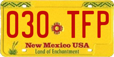 NM license plate 030TFP