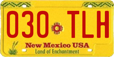 NM license plate 030TLH