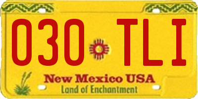 NM license plate 030TLI