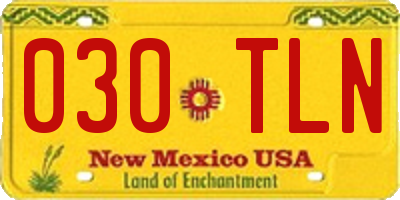 NM license plate 030TLN