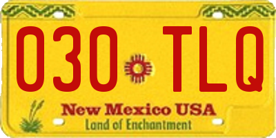 NM license plate 030TLQ