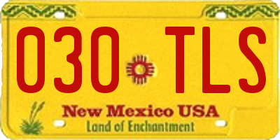 NM license plate 030TLS