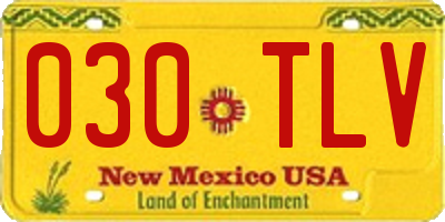 NM license plate 030TLV