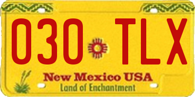 NM license plate 030TLX