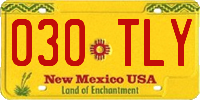 NM license plate 030TLY