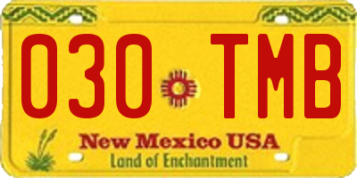 NM license plate 030TMB