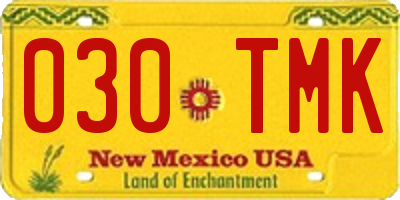 NM license plate 030TMK