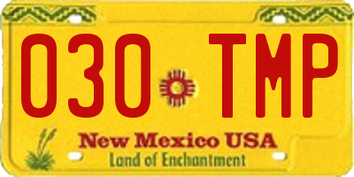 NM license plate 030TMP