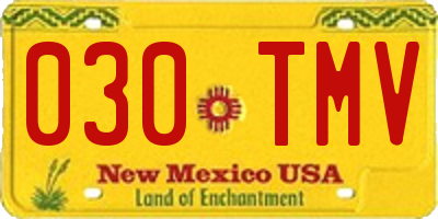 NM license plate 030TMV