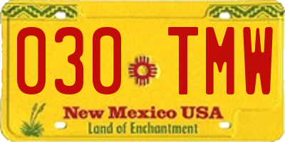 NM license plate 030TMW