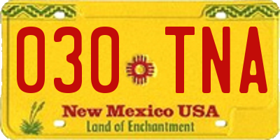 NM license plate 030TNA