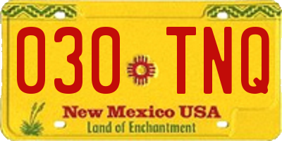 NM license plate 030TNQ