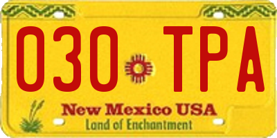 NM license plate 030TPA