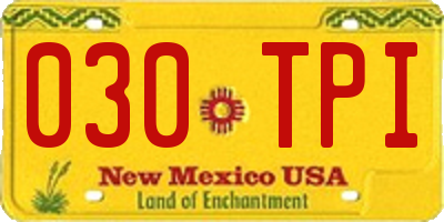 NM license plate 030TPI