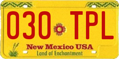 NM license plate 030TPL