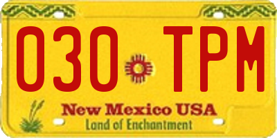 NM license plate 030TPM
