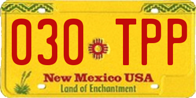 NM license plate 030TPP