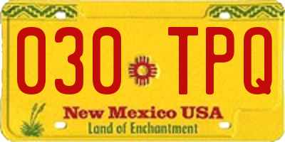 NM license plate 030TPQ