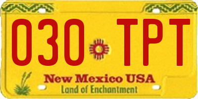 NM license plate 030TPT