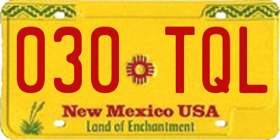 NM license plate 030TQL