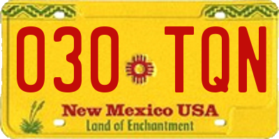 NM license plate 030TQN