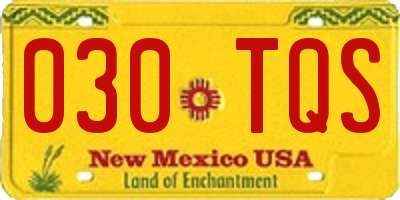 NM license plate 030TQS