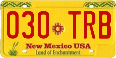 NM license plate 030TRB