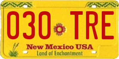 NM license plate 030TRE