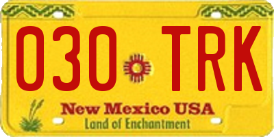 NM license plate 030TRK