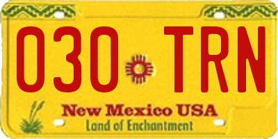 NM license plate 030TRN