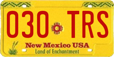 NM license plate 030TRS