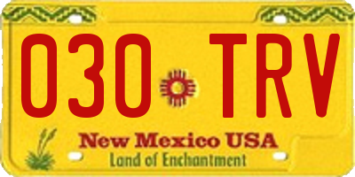 NM license plate 030TRV