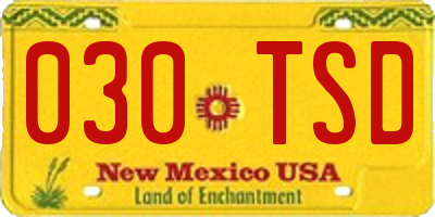 NM license plate 030TSD