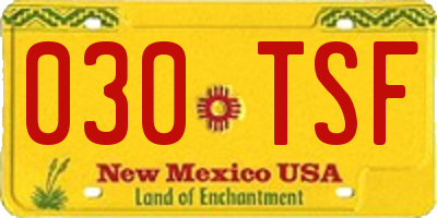 NM license plate 030TSF