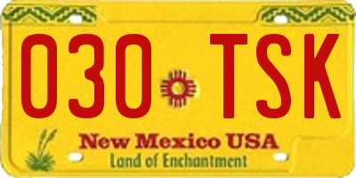 NM license plate 030TSK