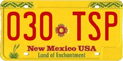 NM license plate 030TSP